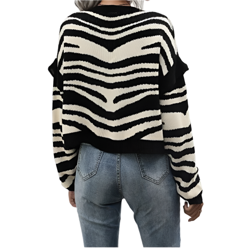 Luna Rose Zebra Knit Cardigan