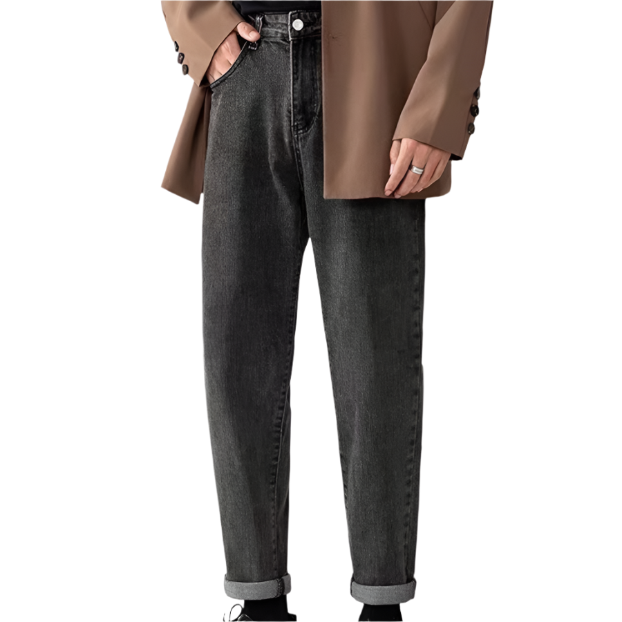 Men's Loose Straight Denim Jeans