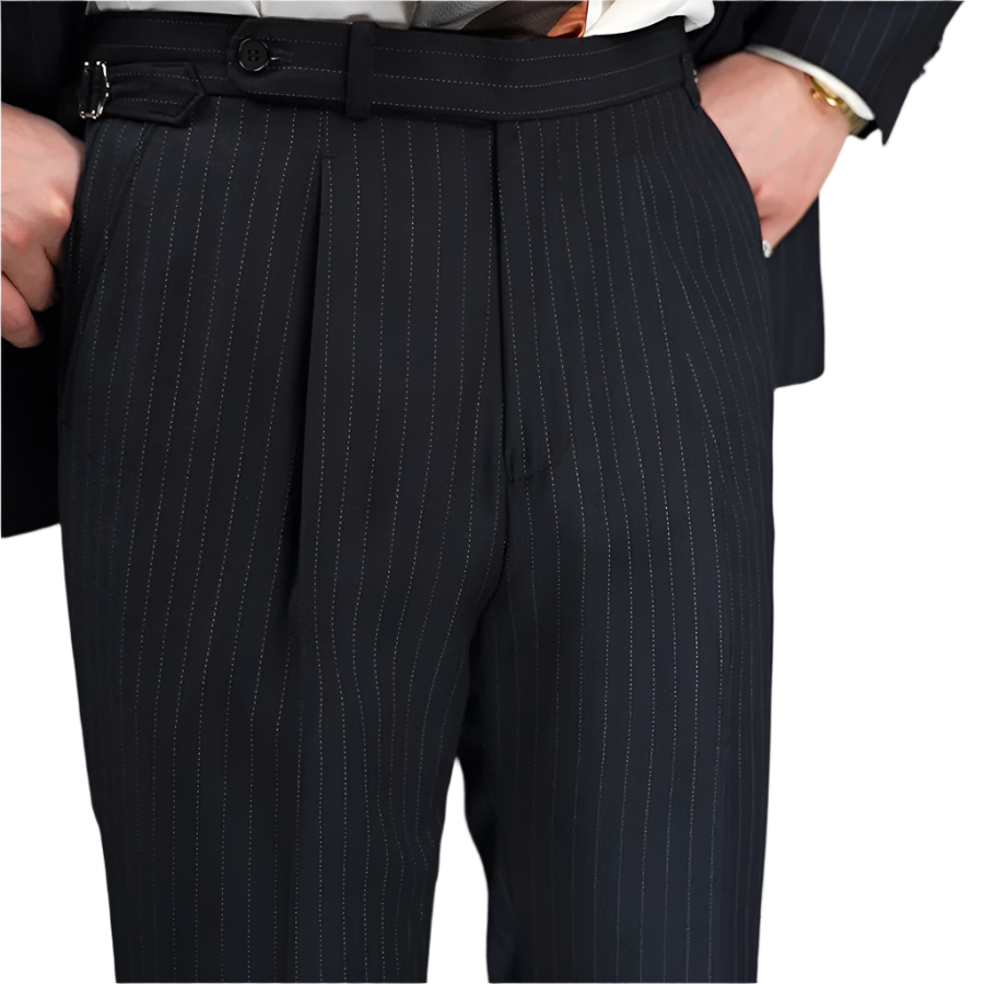 Venice Heritage Wool-Blend Striped Trousers