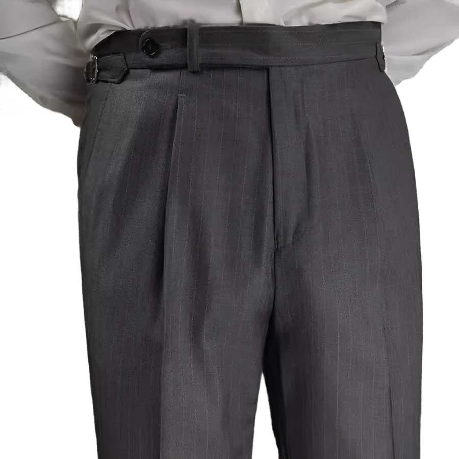 Venice Heritage Wool-Blend Striped Trousers