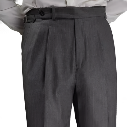 Venice Heritage Wool-Blend Striped Trousers