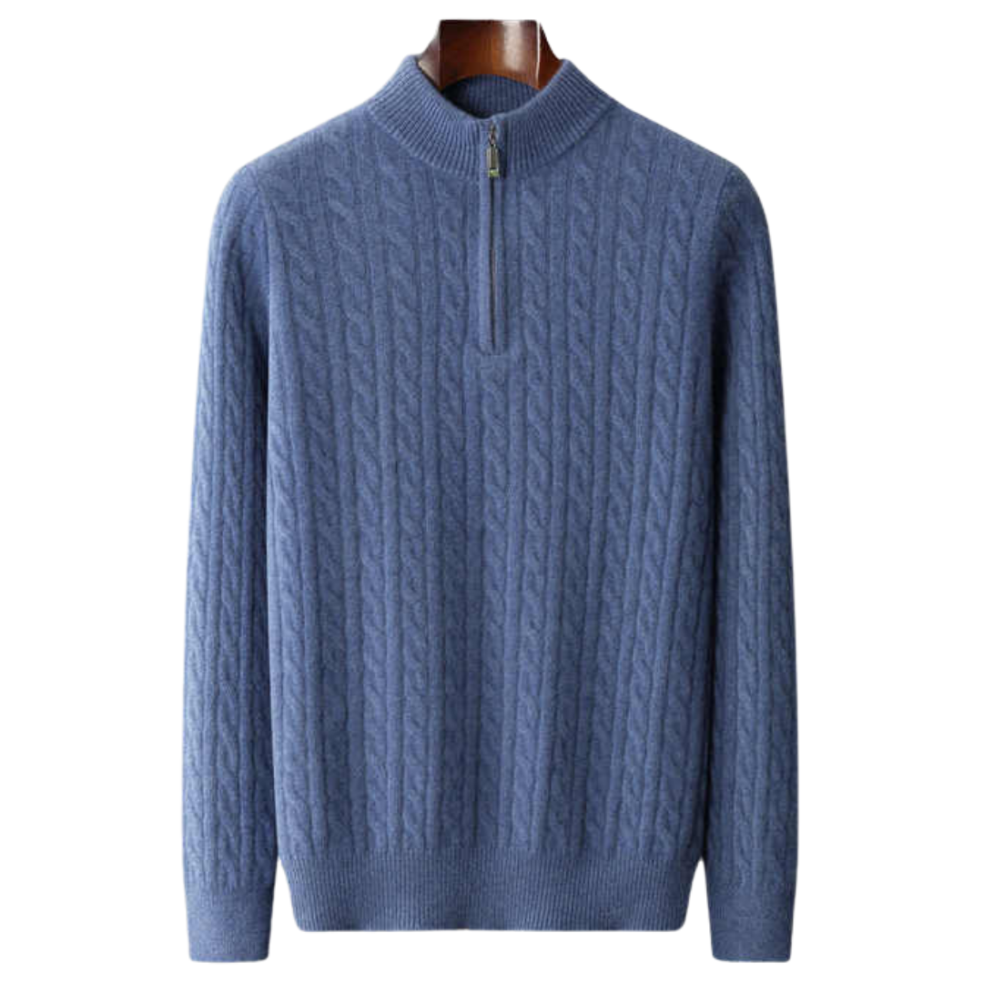 100% TheighT Cashmere  Woven  Half Zip