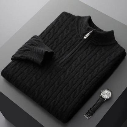 100% TheighT Cashmere  Woven  Half Zip