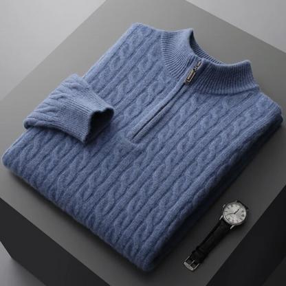 100% TheighT Cashmere  Woven  Half Zip