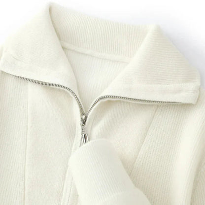 100% Cashmere  Half  Zip  Sweater