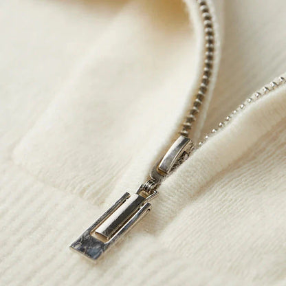 100% Cashmere  Half  Zip  Sweater