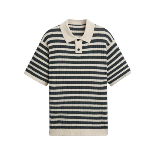 TheighT Knitted Striped Polo