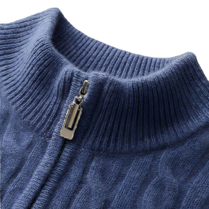 100% TheighT Cashmere  Woven  Half Zip