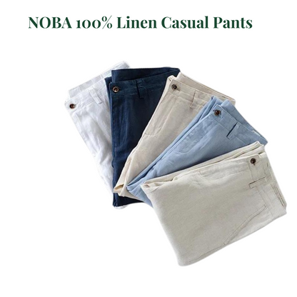 100% Linen Casual Pants