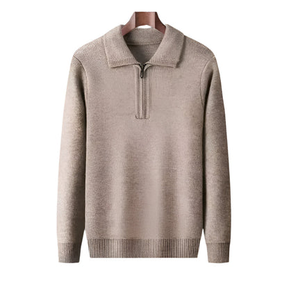 100% TheighT Cashmere Quater Zip  Sweater