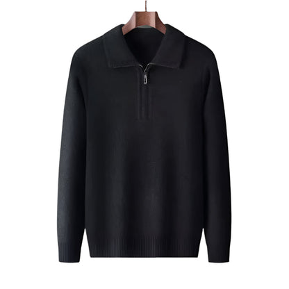 100% TheighT Cashmere Quater Zip  Sweater