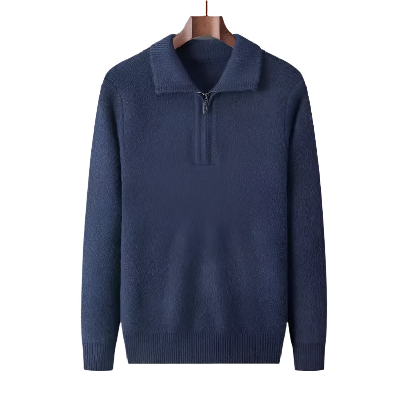 100% TheighT Cashmere Quater Zip  Sweater