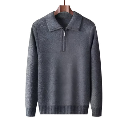 100% TheighT Cashmere Quater Zip  Sweater
