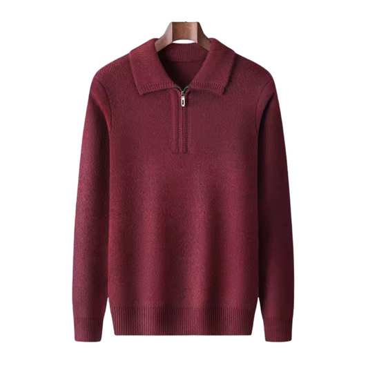 100% TheighT Cashmere Quater Zip  Sweater