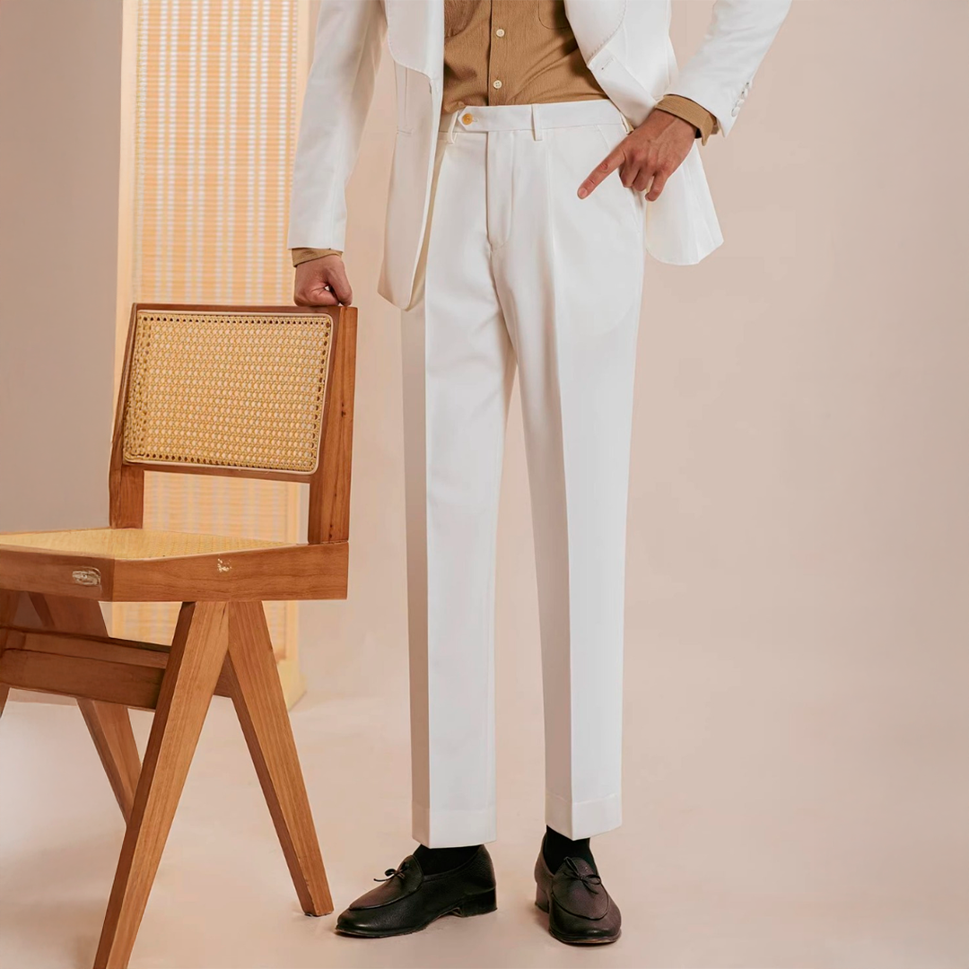 Urban Men's Slim-Fit Business Casual Trousers - Non-Iron