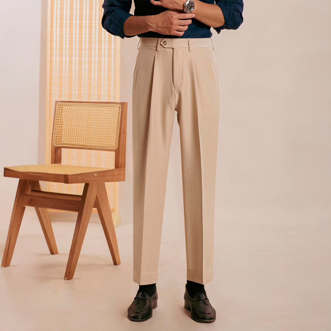 Urban Men's Slim-Fit Business Casual Trousers - Non-Iron