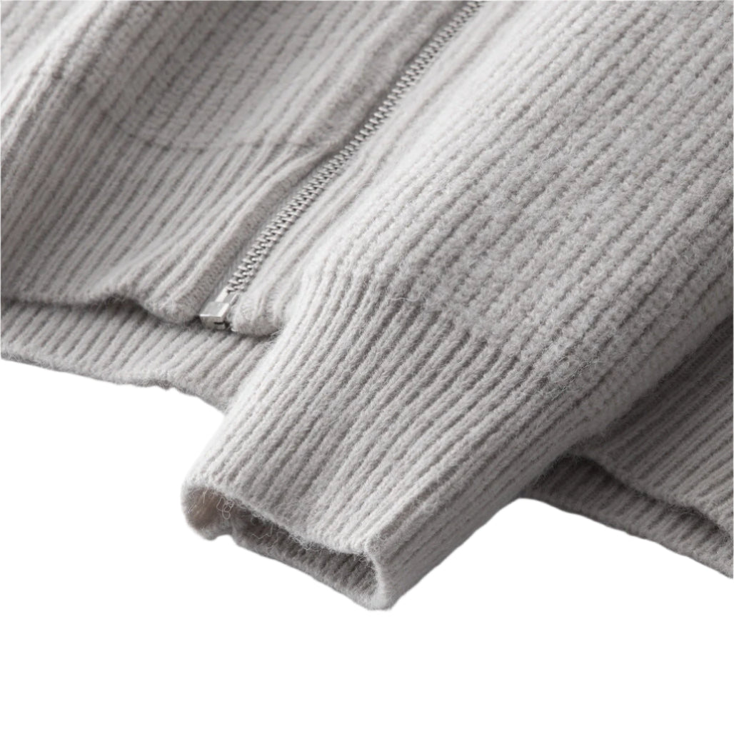 TheighT 100% Merino Wool ZIPPED CARDIGAN