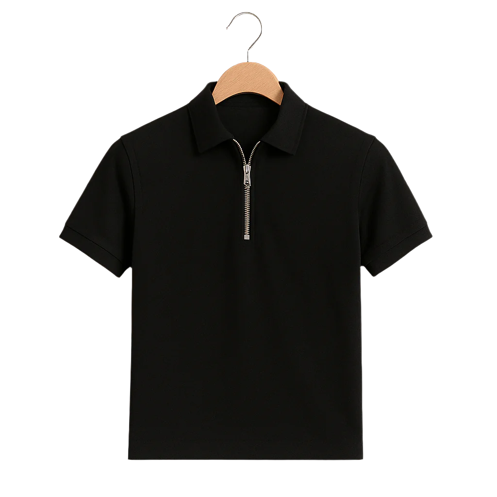 Zipper Polo Shirt