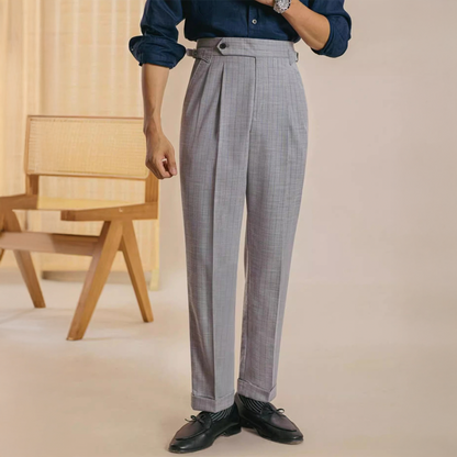 Verona Striped High-Waist Trousers