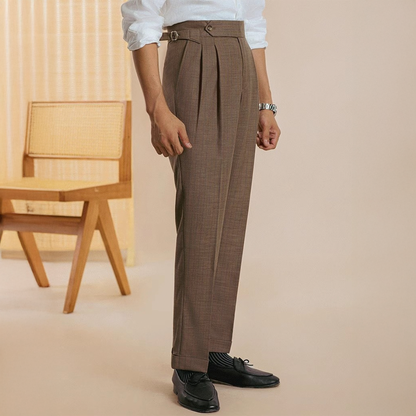 Verona Striped High-Waist Trousers